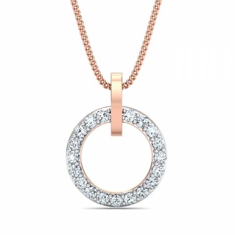 Oval Moissanite Diamond Necklace Rose Gold Drop Halo Pendant Chain | La  More Design
