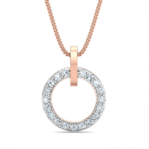 Oval Moissanite Diamond Necklace Rose Gold Drop Halo Pendant Chain | La  More Design