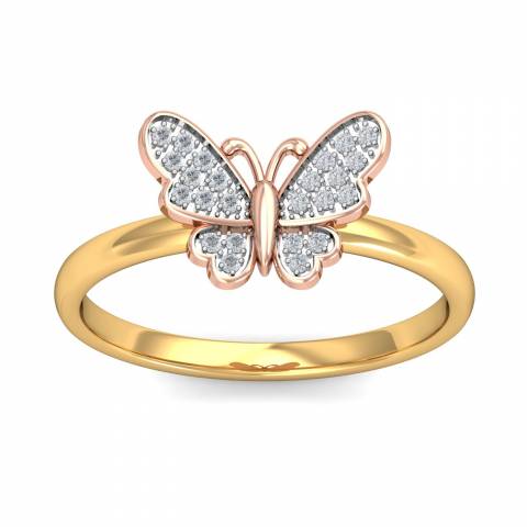 Buy PRAAVY The Joyous Rose Gold Butterfly Ring | Shoppers Stop