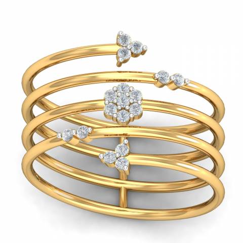 Jali 22ct Gold Spiral Filigree Ring | Size L1/2 | PureJewels UK