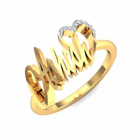 MEENAZ D Rings for Women Girls Couple girlfriend Wife lovers Valentine Gift  CZ AD American diamond Adjustable Silver gold Love Heart Initial Letter Name  Alphabet D finger Ring Stylish platinum-190 : Amazon.in:
