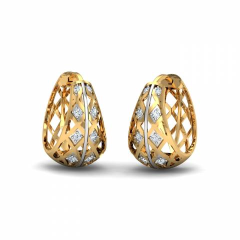 14k Yellow Gold Earrings Clover Dangle Crosses Designer Mia Fiore Dyadema  Italy | eBay