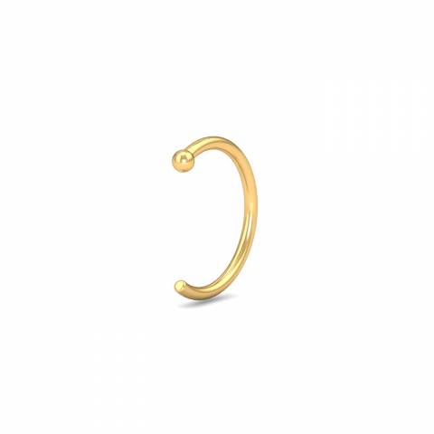 Basic Half Hoop for Nose - Buy Certified Gold & Diamond Nose Pins Online |  KuberBox.com - KuberBox.com