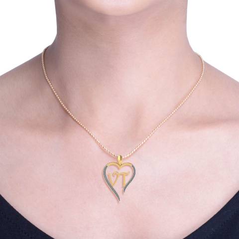 Buy Gold Heart Necklace, CZ Heart Pendant, 14kt Real Gold Love Pendant, 14K  Solid Gold Heart, Dainty CZ Heart, Open Heart, Small Heart Necklace Online  in India - Etsy