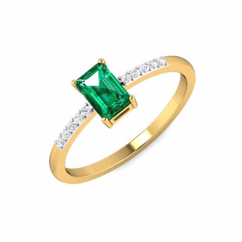 Solo Emerald Trillion Ring | Buy Emerald Ring Online | STAC Fine Jewellery