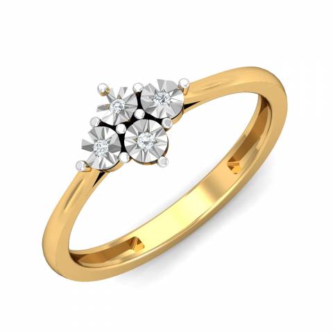 Gold Ring With 4 Diamonds 2024 | favors.com