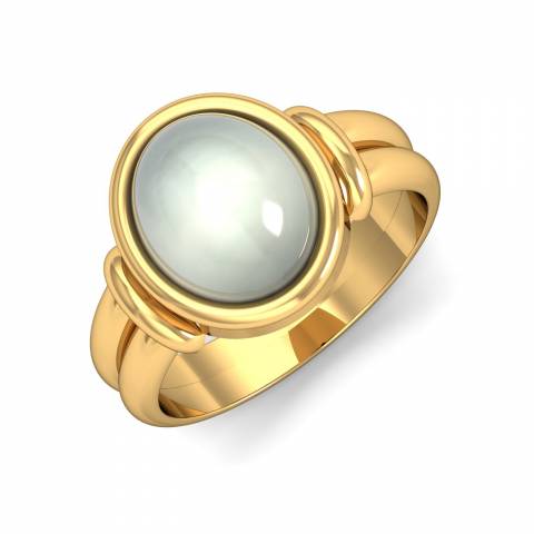 Moonstone Men'S Ring - Buy Certified Gold & Diamond Rings Online |  Kuberbox.Com - Kuberbox.Com