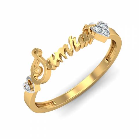 Engraved Name Rings - Cursive | Diamond wedding rings sets, Engagement rings  couple, Wedding rings unique