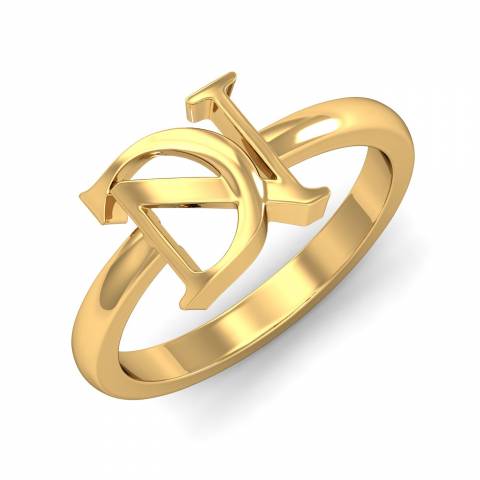 Buy Sonia Jewels 14k Yellow Gold Initial Letter Ring R Online at  desertcartINDIA