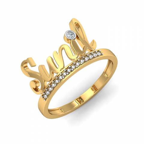 RYLOS Rings For Women Jewelry For Women & Men 14K Yellow Gold or White Gold  Personalized Diamond Name Ring - Unisex Script Style Shiny 10MM Special  Order, Made to Order Ring|Amazon.com