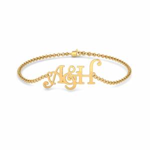 A&H  Initials Chain Bracelet