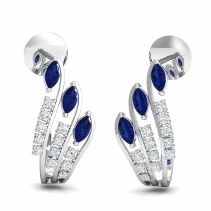 Royal Sapphire Hoop Earrings