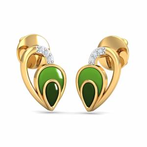 Heart Enamel Stud Earrings