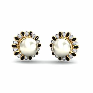 Coise Pearl Enamel Earrings
