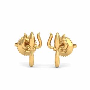 Trident Gold Earrings