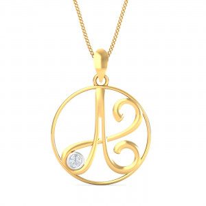 Artistic A Initials Pendant