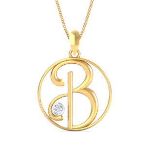 Artistic B Initials Pendant