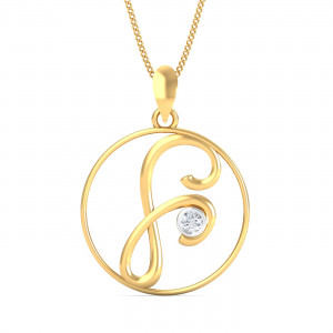 Artistic F Initials Pendant