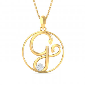 Artistic G Initials Pendant