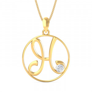 Artistic H Initials Pendant