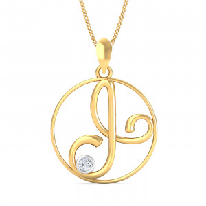 Artistic J Initials Pendant