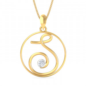 Artistic S Initials Pendant