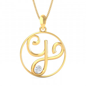 Artistic Y Initials Pendant