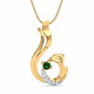Feminine Emerald Pendant