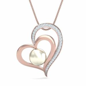 Simple Heart Pearl Pendant