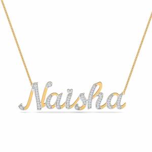 Naisha Diamond Name Pendant