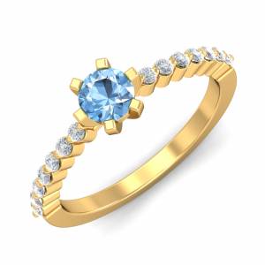Entangled Aquamarine Ring