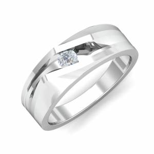 Surreal Solitaire Men's Ring