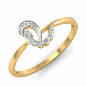 Whimsical Swan Diamond Ring