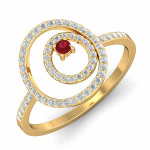 Ruthna Circular Ruby Ring