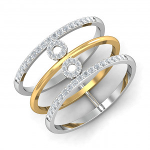 Trio Dual-Toned Ring