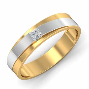 Happy Wedding Solitaire Band For Men