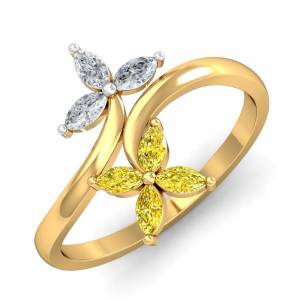 Marquise Floral Topaz Ring