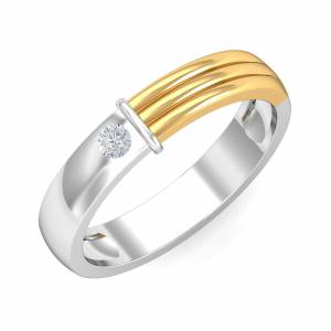Two Tone Solitaire Band