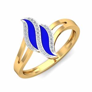 Classic Blue Enamel Ring