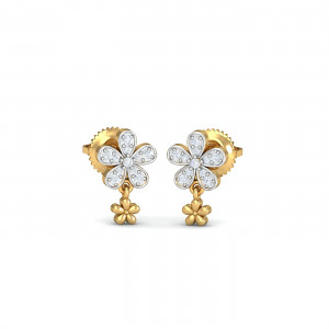 Blooming Drop Stud Earrings