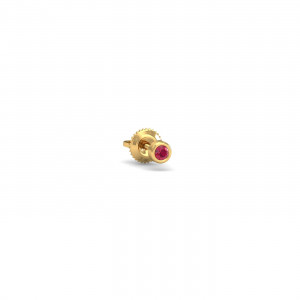 Bruce Ruby Mens Ear Stud