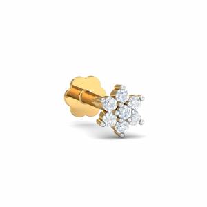 0.07 cts Gold and Diamond Nose Pin
