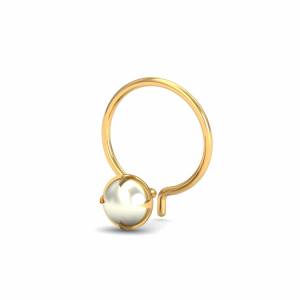Ashen 4 mm Round Pearl Nose Pin