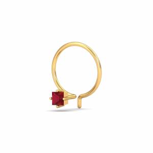 2.5mm Square Ruby Nose Pin