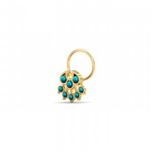Zinnia Turqoise Nose Wire