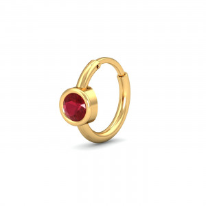 Bezel Ruby Nose Ring
