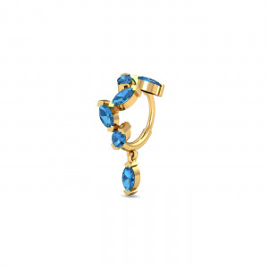 Maitri Blue Topaz Nose Ring