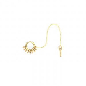 Aashvi Gold Nosering with Chain