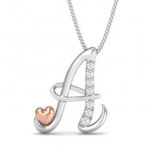 A Initial Heart Pendant