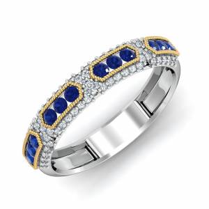 Royal Diamond and Blue Sapphire Ring